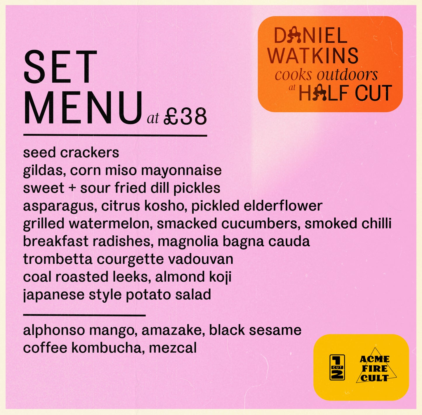 Daniel Wakins Cooks Outdoors @ Half Cut